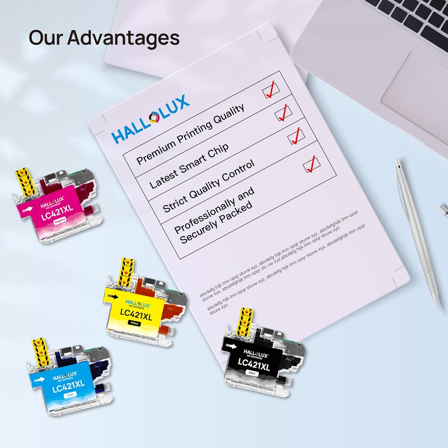 Thumbnail 1 de HALLOLUX LC421XL Tintenpatronen 500 Seiten 🖨️