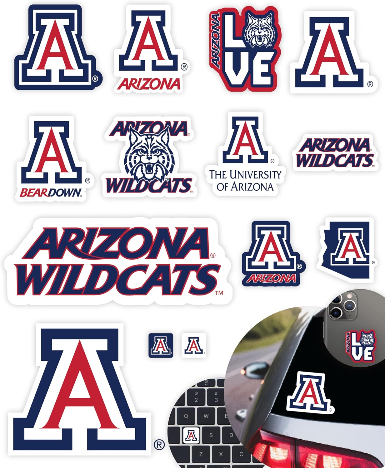 Thumbnail 6 de Alabama Crimson Tide 14-Piece Stickers & Decals Set for Car & Water Bottle