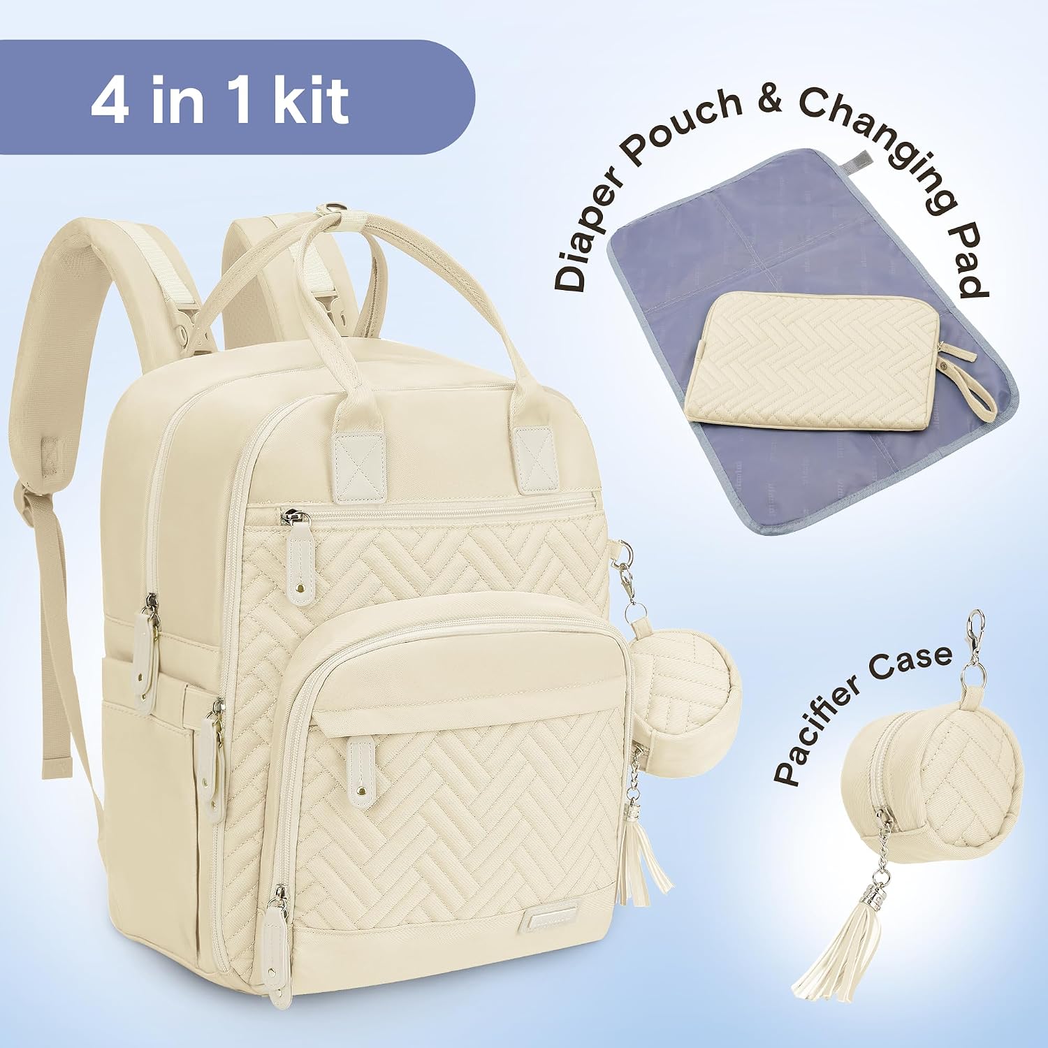 Detalle de iniuniu Diaper Bag Backpack, 4-in-1