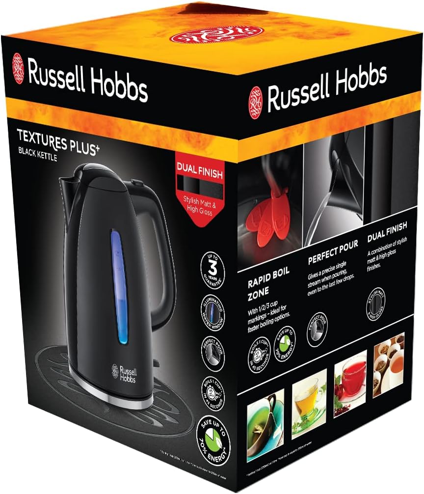 Thumbnail 4 de Russell Hobbs Textures+ Wasserkocher 1,7 l