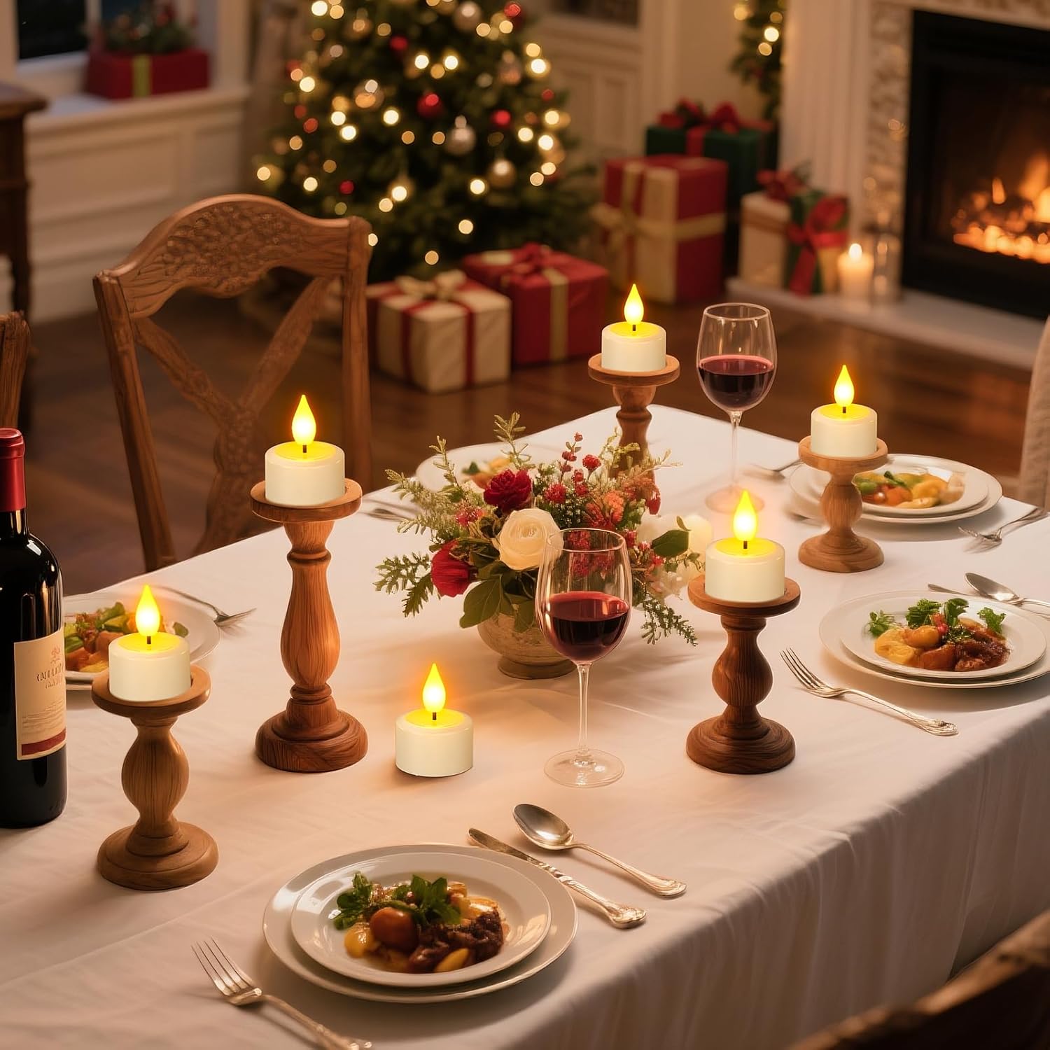 Thumbnail 1 de SoulBay Rechargeable Flameless Tea Lights (6-pack) with Remote Timer and USB-C charging