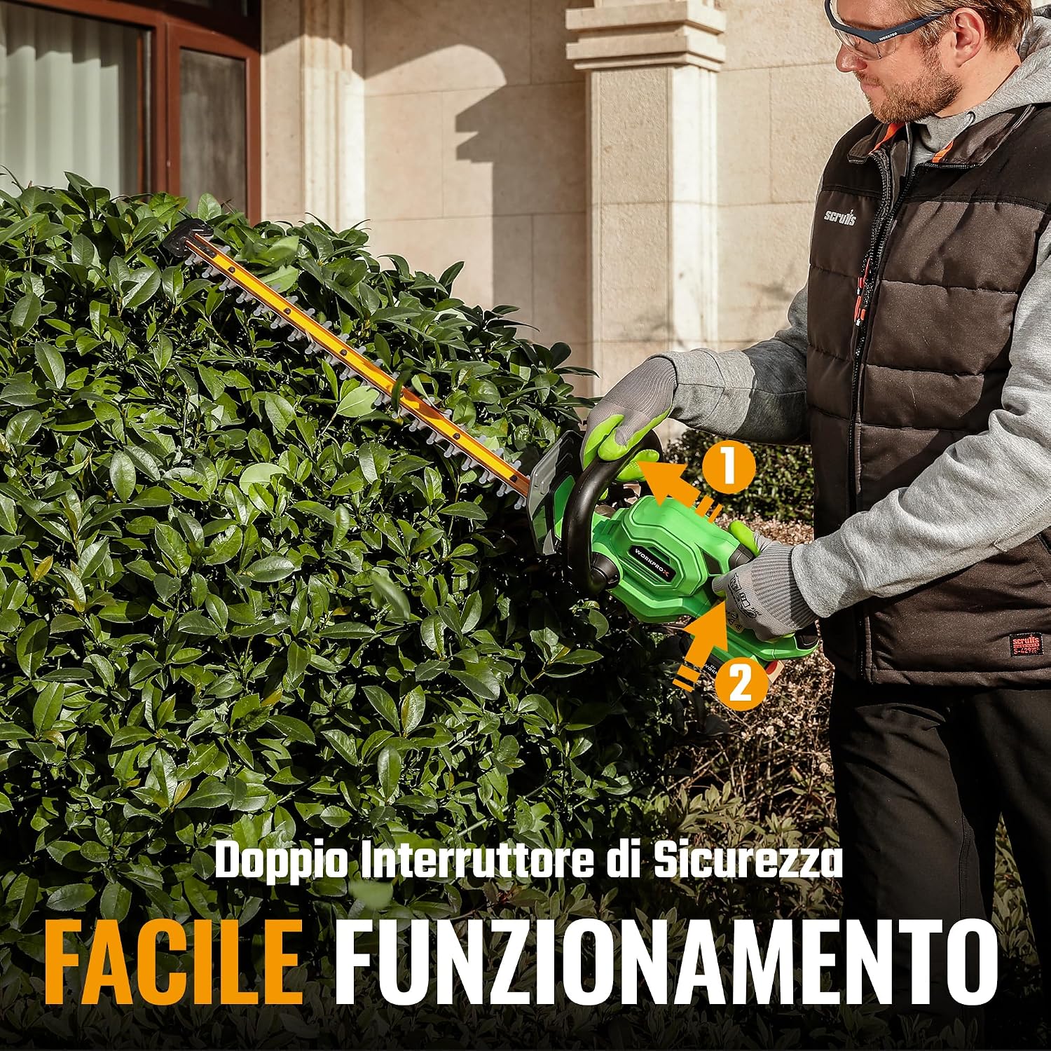 Detalle 2 de WORKPROX Tagliasiepi 20V 51 cm