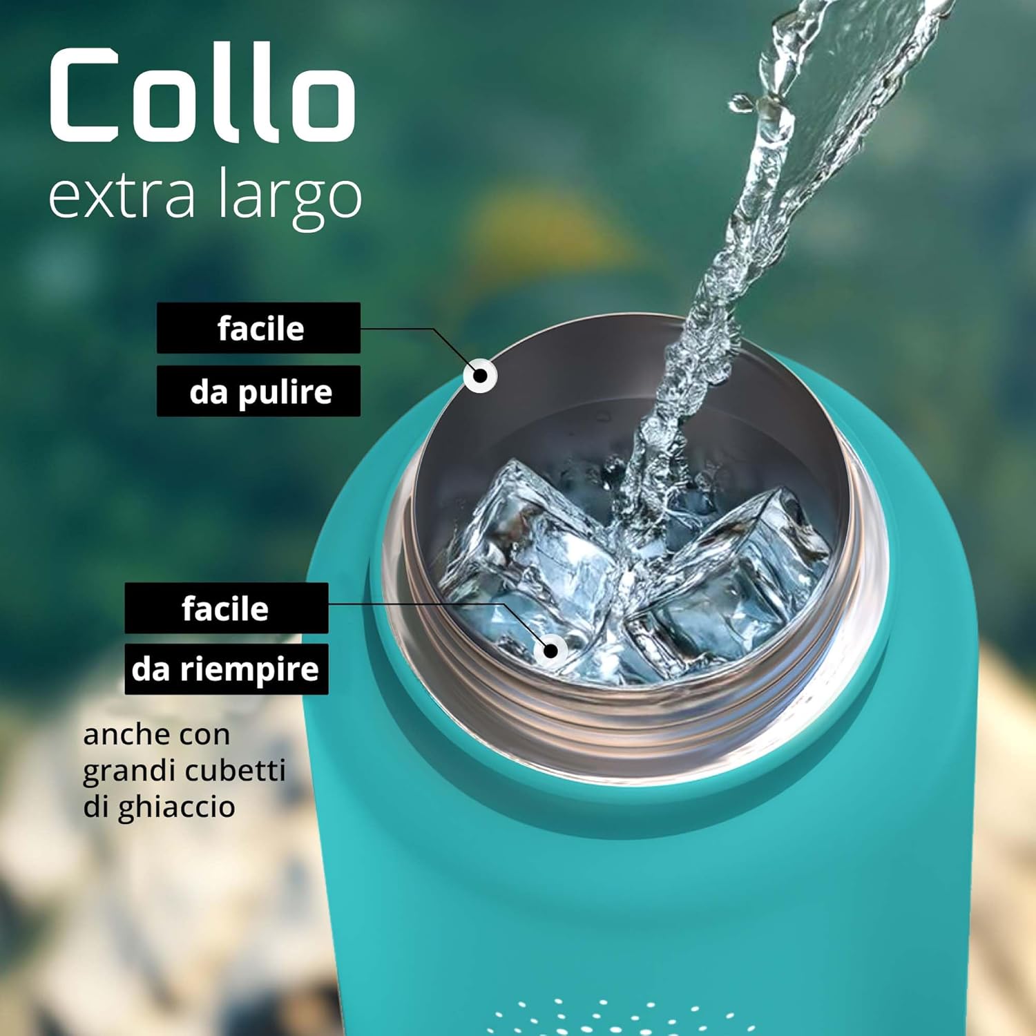 Thumbnail 4 de BeMaxx Active Flask Borraccia Termica 950 ml con Cannuccia e Tappi Antiderrame