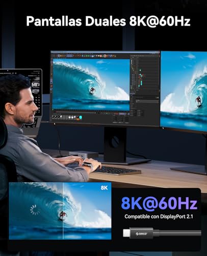 Detalle 2 de Câble ORICO Thunderbolt 5 80Gbps