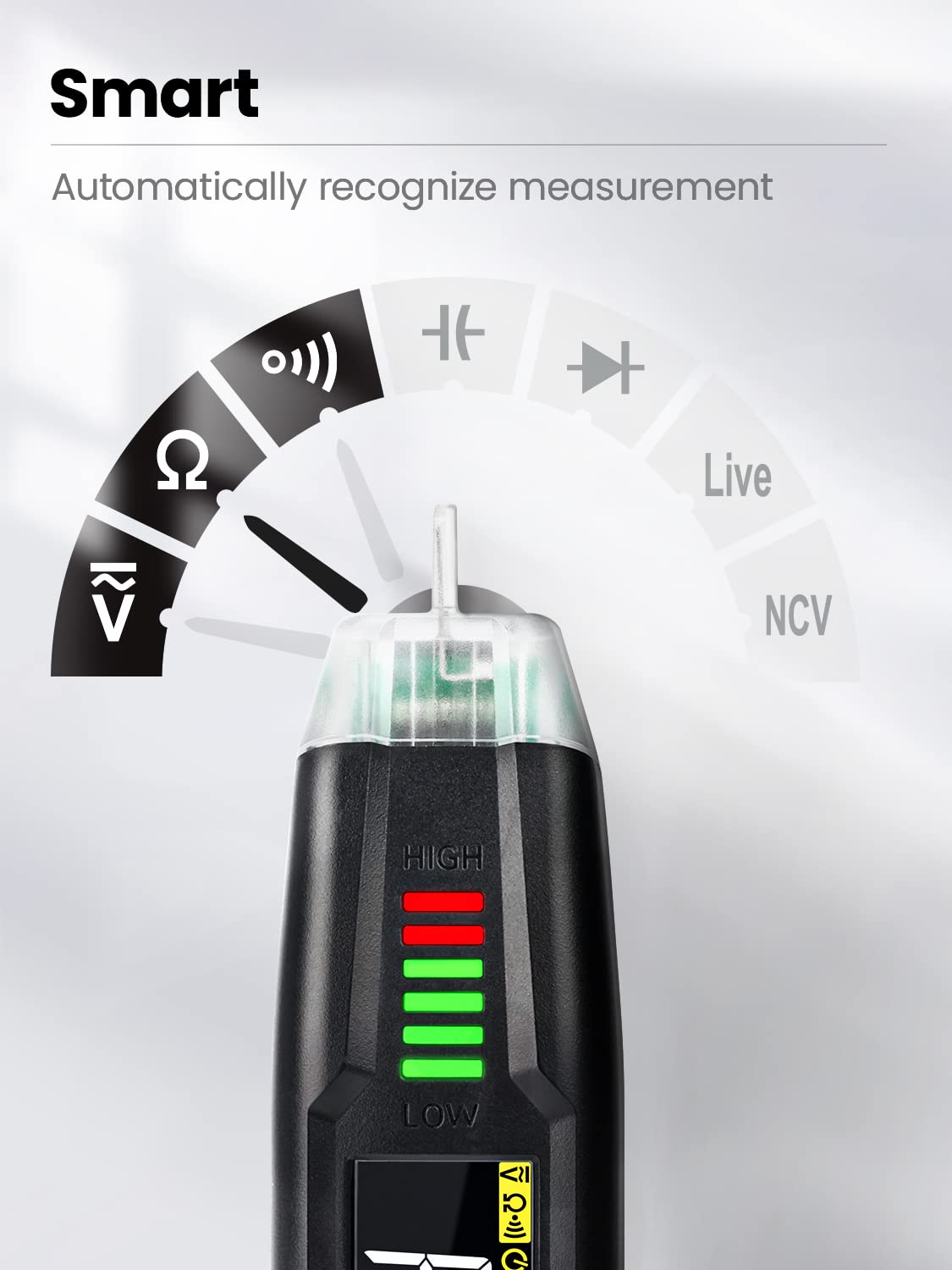 Thumbnail 1 de KAIWEETS ST100 Multi-function Voltage Tester: Non-Contact, 600V AC/DC voltages with NCV and comprehensive testing