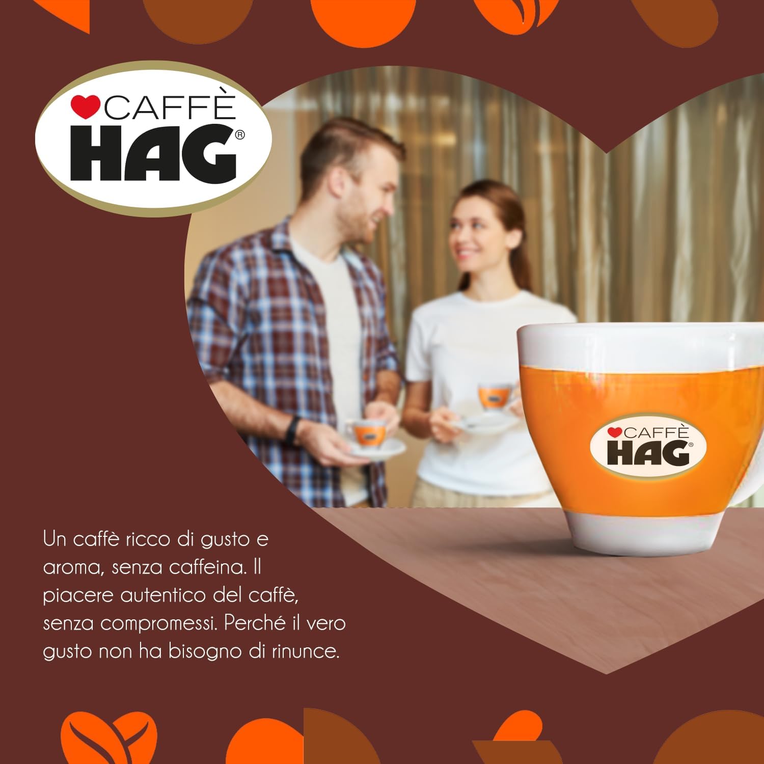 Detalle de Hag Capsule Caffè Decaffeinato Espresso Colombia – 100 capsule compatibili Nespresso original