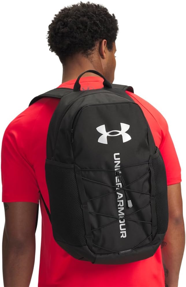 Detalle de Under Armour Hustle Sport 6.0 Backpack (001) Black/Black/Metallic Silver