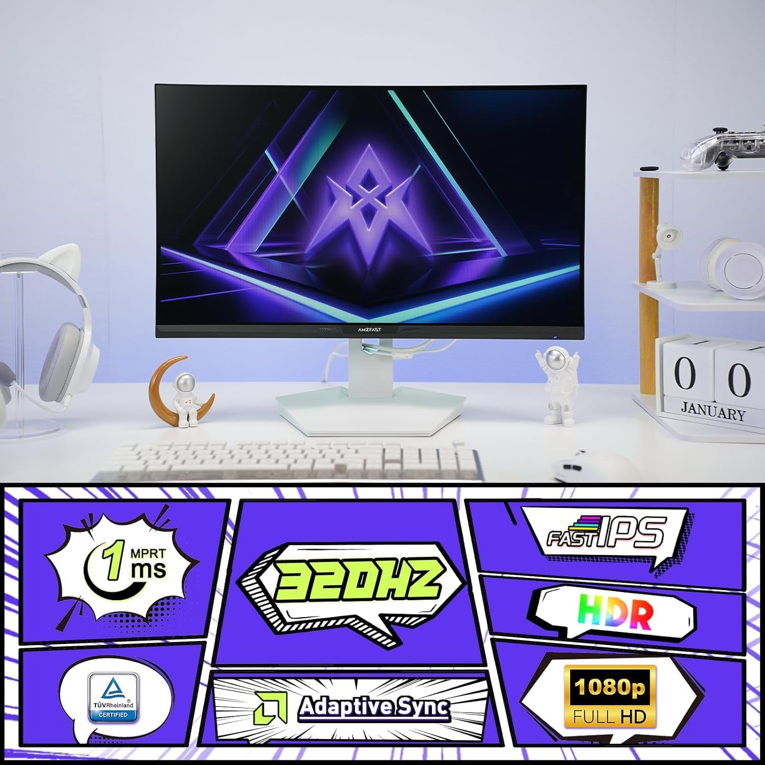 Detalle de Amzfast 25 Inch Gaming Monitor 320Hz