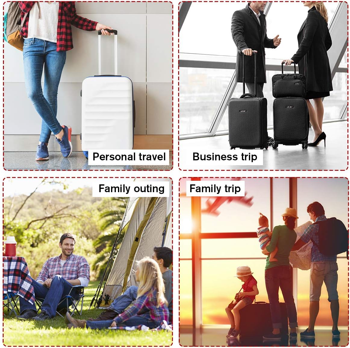 Thumbnail 6 de 12 PCS Large Packing Cubes for Suitcases – Multisize Travel Organiser Set (Beige)