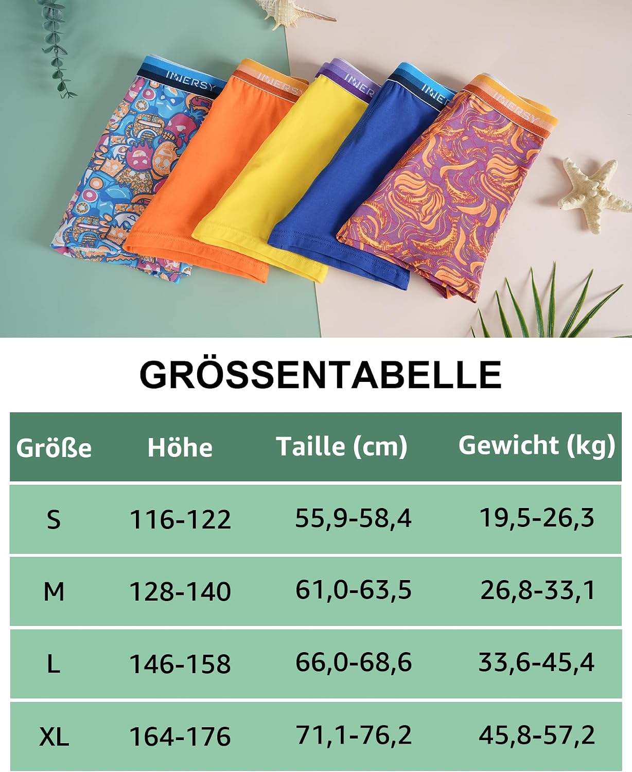 Thumbnail 5 de INNERSY Boxershorts Jungen 5er Pack