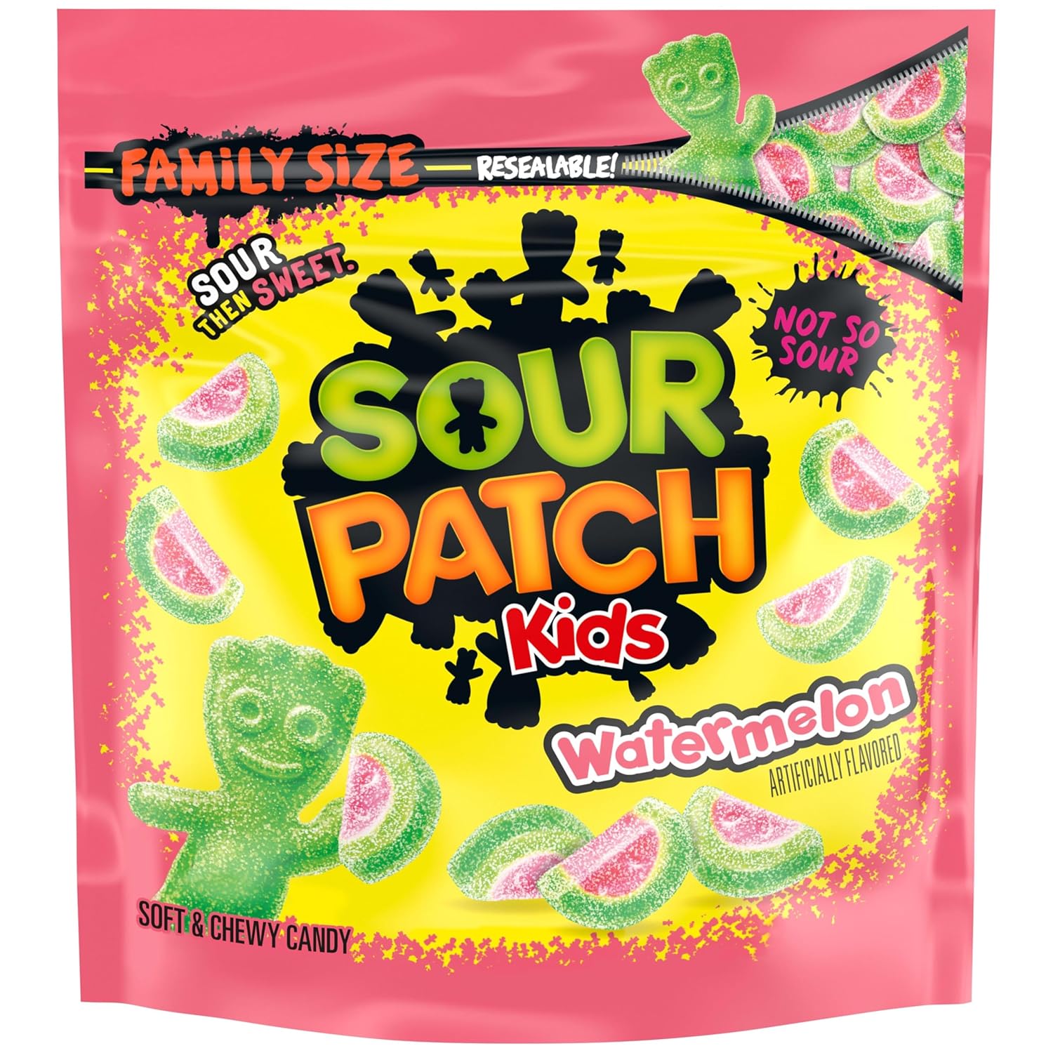 Detalle de SOUR PATCH KIDS Watermelon Soft & Chewy Gummy Candy, 1.8 lb Family Size