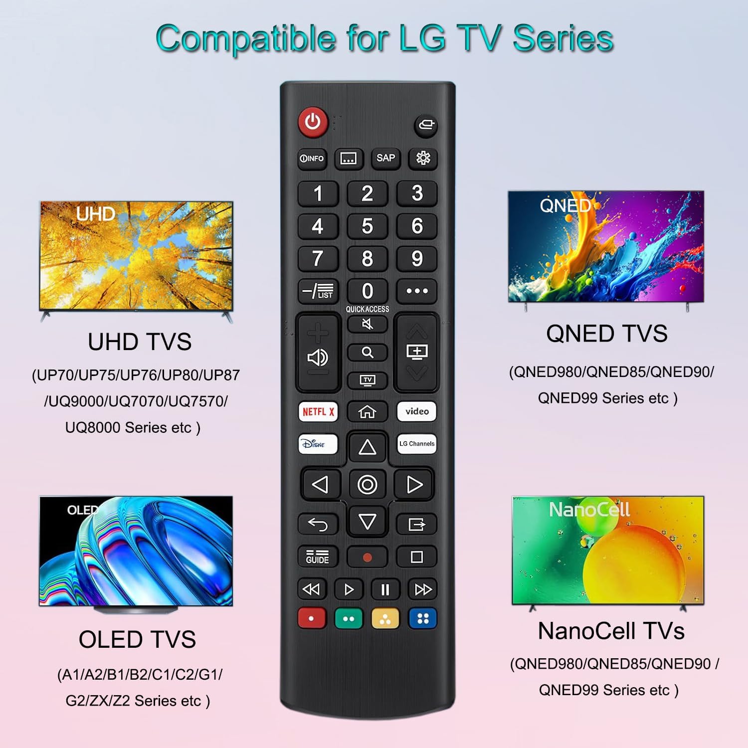 Detalle de Remplacement télécommande LG Universelle 12 m