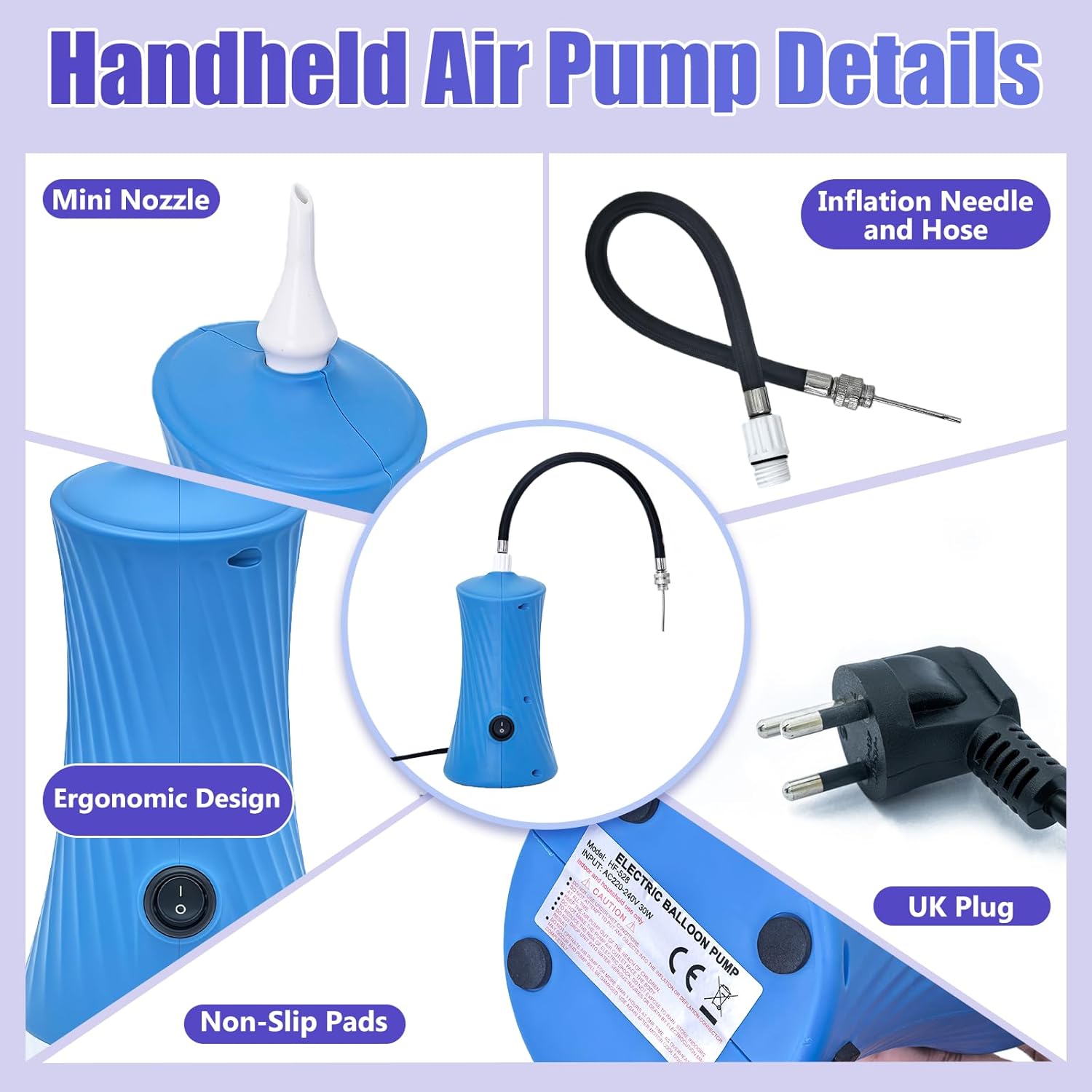 Thumbnail 4 de YEPVIE Electric Balloon Pump UK: Portable Dual-Mode Inflator with 6 Balloon Arch Kits