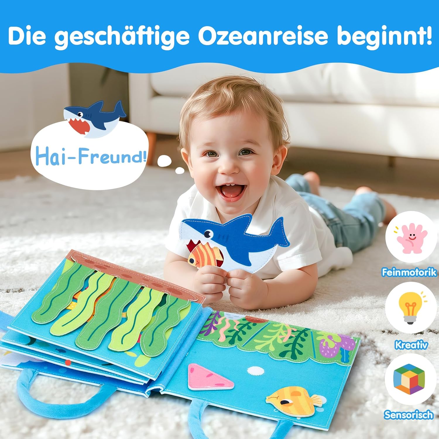 Thumbnail 2 de hahaland Busy Board ab 1 Jahr Meerestiere