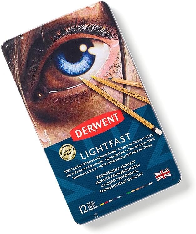 Detalle 2 de Derwent Lightfast Buntstifte 12er Set 🎨