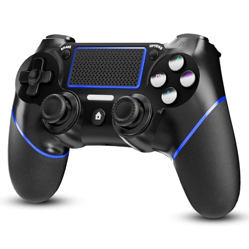Detalle de CHEREEKI Mando inalámbrico para PS4 con Bluetooth, giroscopio 6 ejes, doble vibración y panel táctil