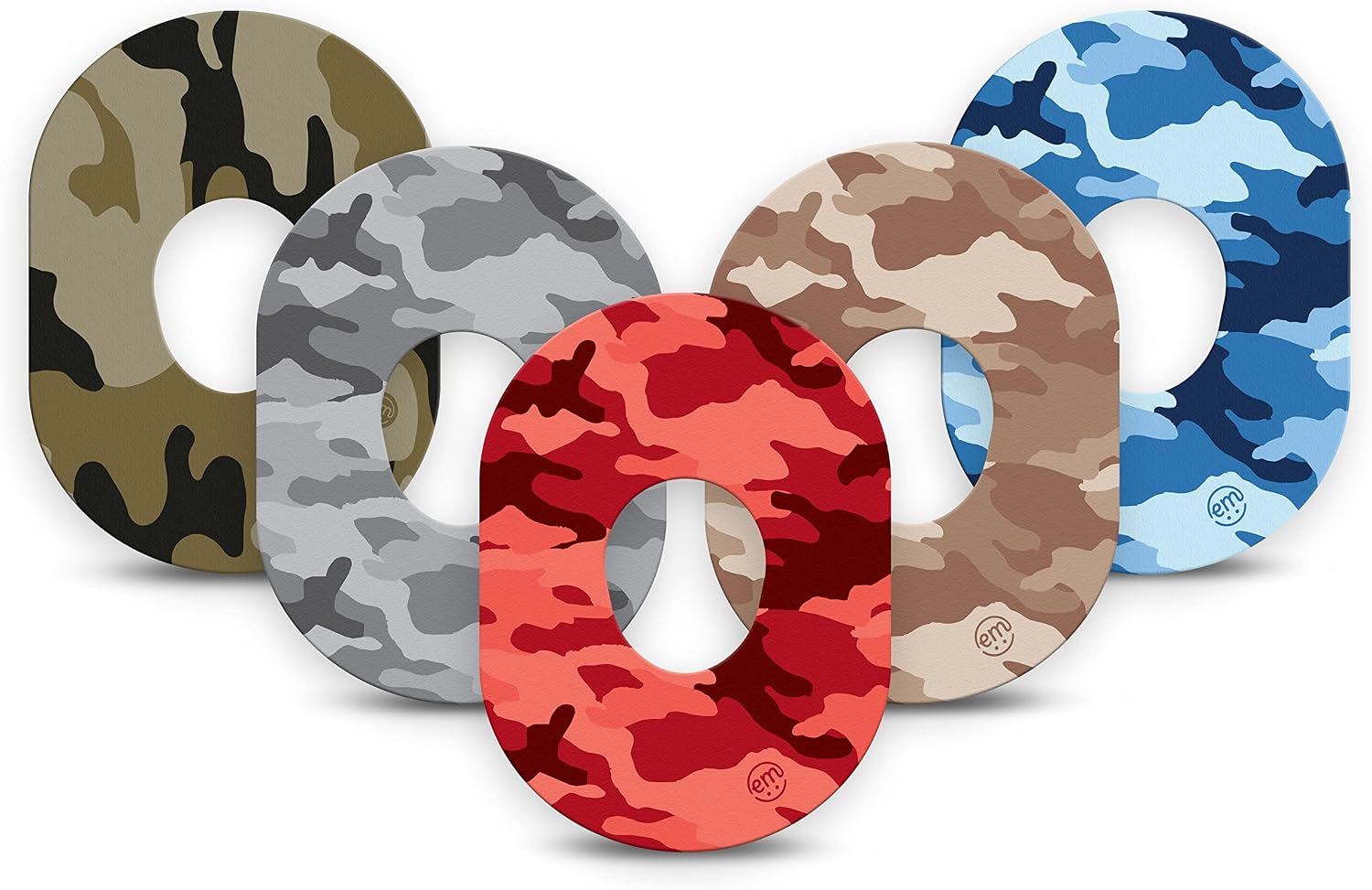 Detalle de ExpressionMed Dexcom G7 Waterproof Camo Overpatches, 5-Pack