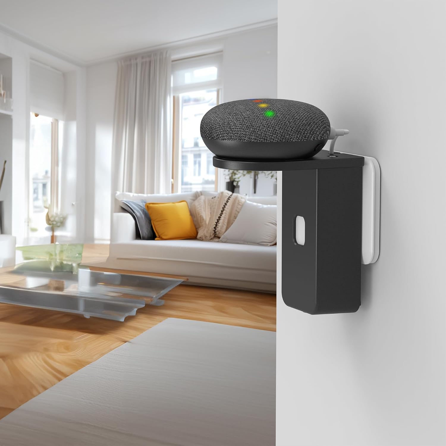 Thumbnail 6 de Cozycase Steckerhalterung für Dot, Pop und Google Nest Mini – platzsparende Wand-/Wall-Ständer-Lösung mit Kabelmanagement (Schwarz)