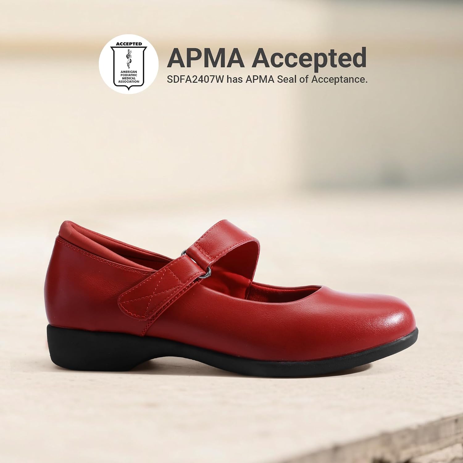 Detalle 2 de DREAM PAIRS Women's Ballet Mary Jane Flats with Ankle Strap