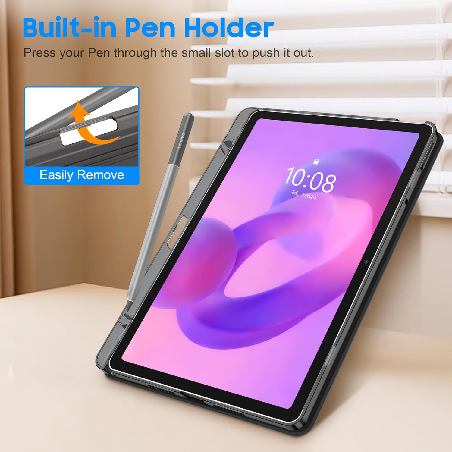 Thumbnail 3 de Fintie Hülle für Lenovo Idea Tab 11 Zoll 2025 (TB-336ZU / TB-336FU) – ultradünnes Cover mit Auto Schlaf/Wach und transparenter Rückseite