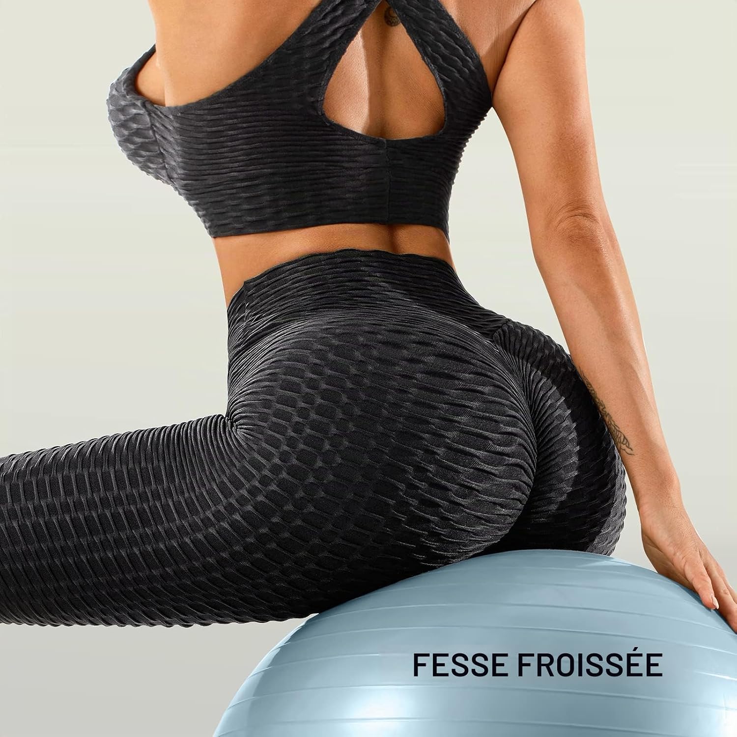Detalle 2 de Oielai sportlegging voor dames met hoge taille, buikcontrole en 4-way stretch