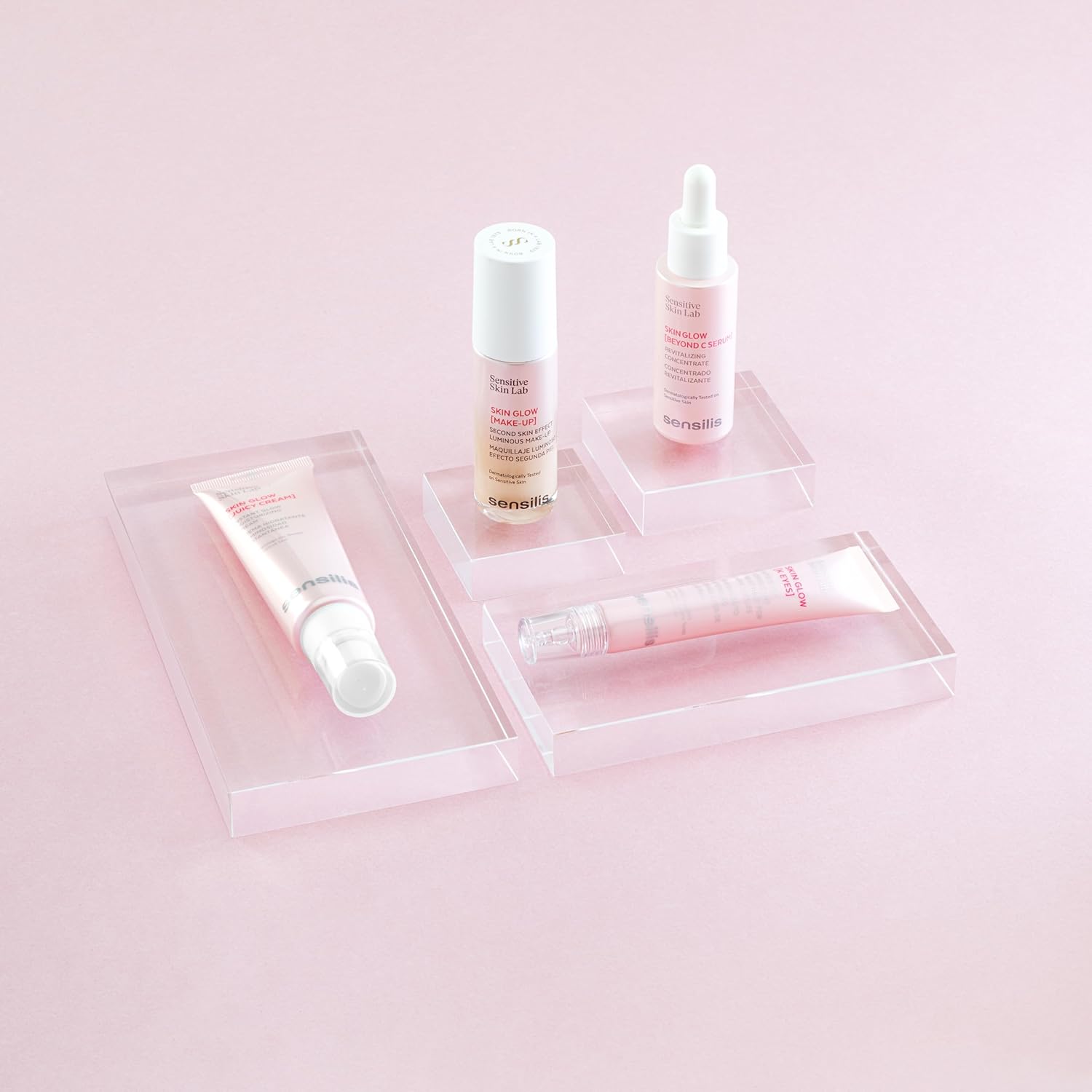 Detalle de Sensilis Skin Glow Make-Up – Antioxidative Foundation mit Vitamin C & Hyaluronsäure, Farbton Beige (02), 30 ml