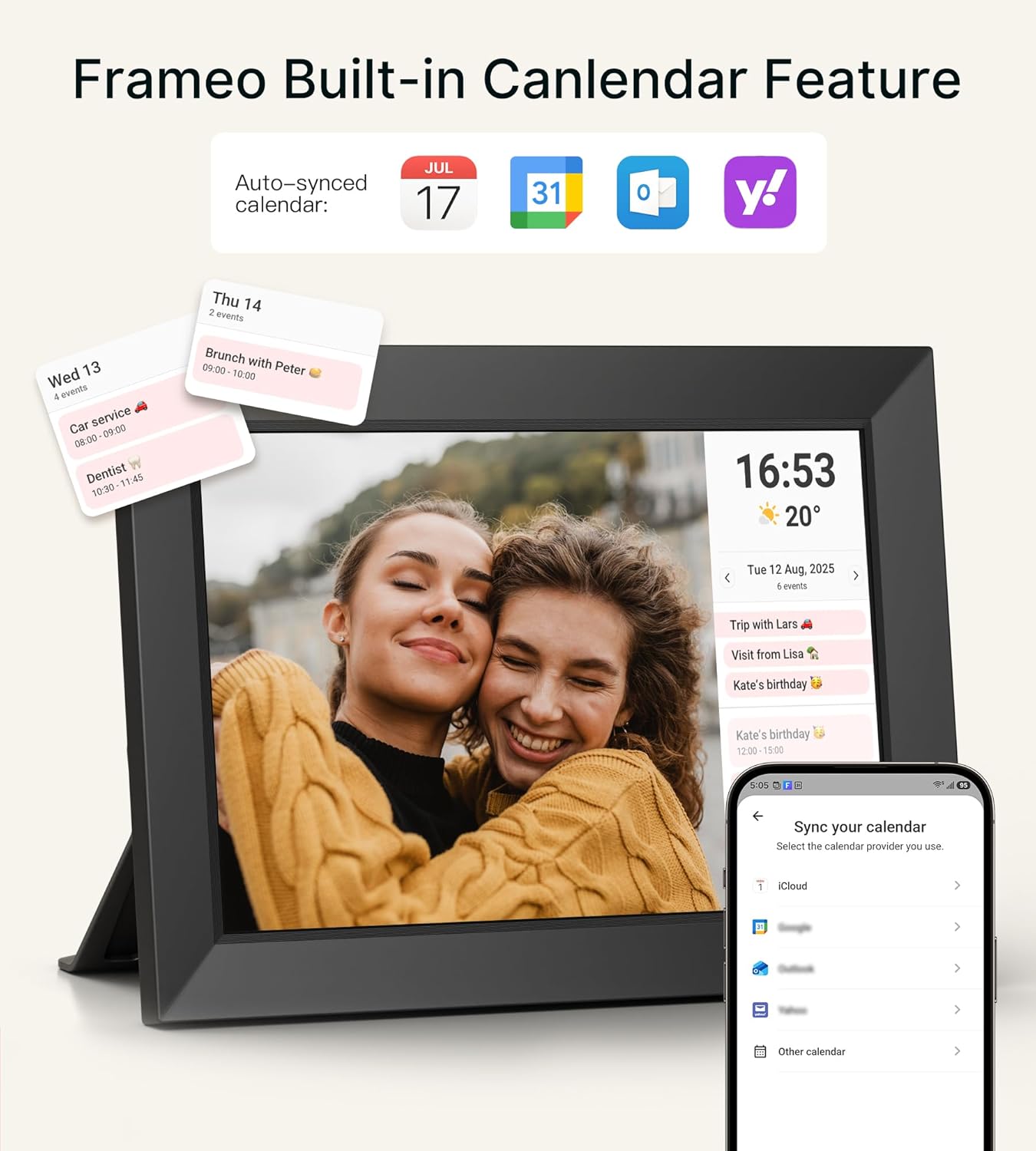 Thumbnail 4 de Frameo 10,1 Zoll digitaler Bilderrahmen 32 GB