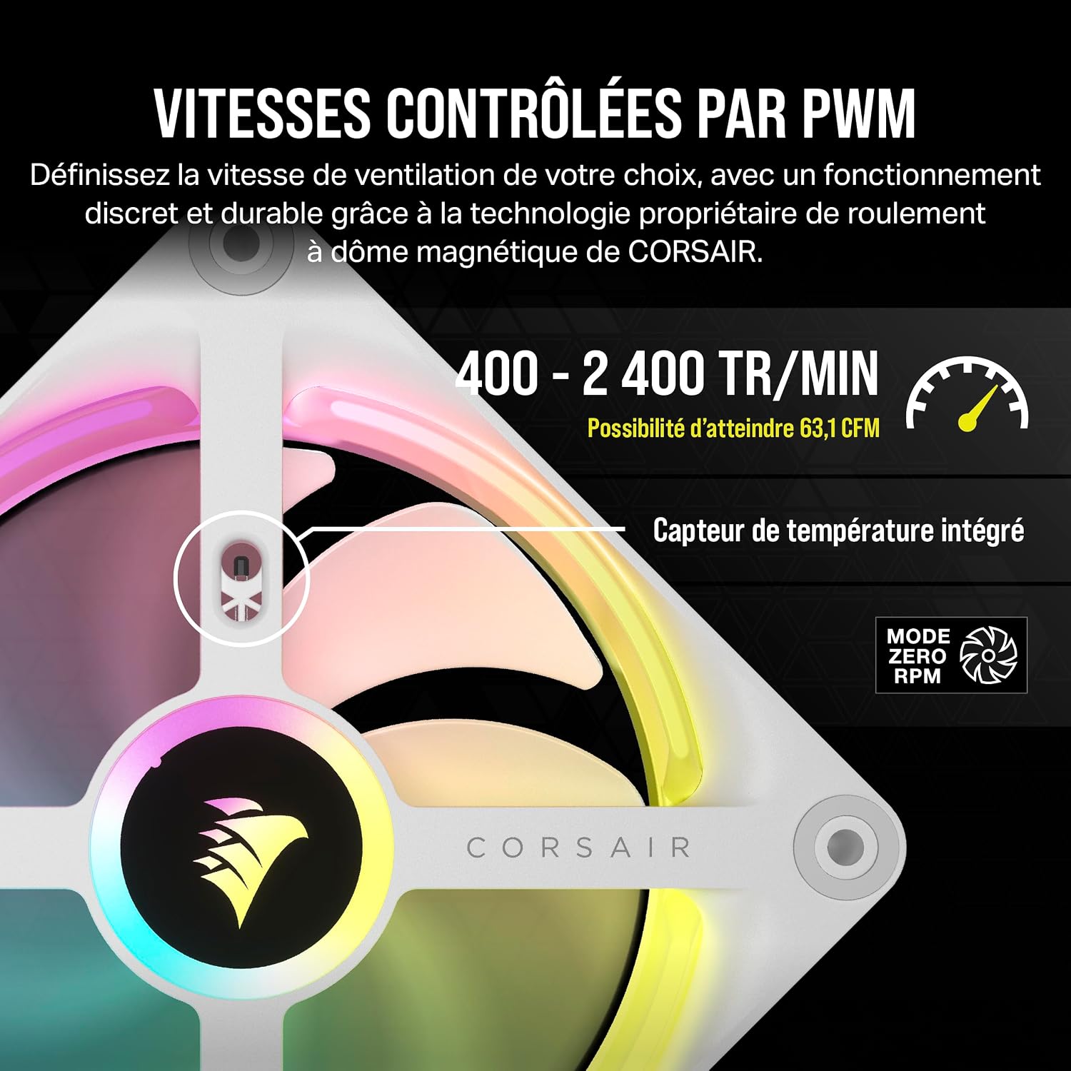 Thumbnail 5 de Corsair iCUE Link QX120 RGB 120mm Dôme Magnétique