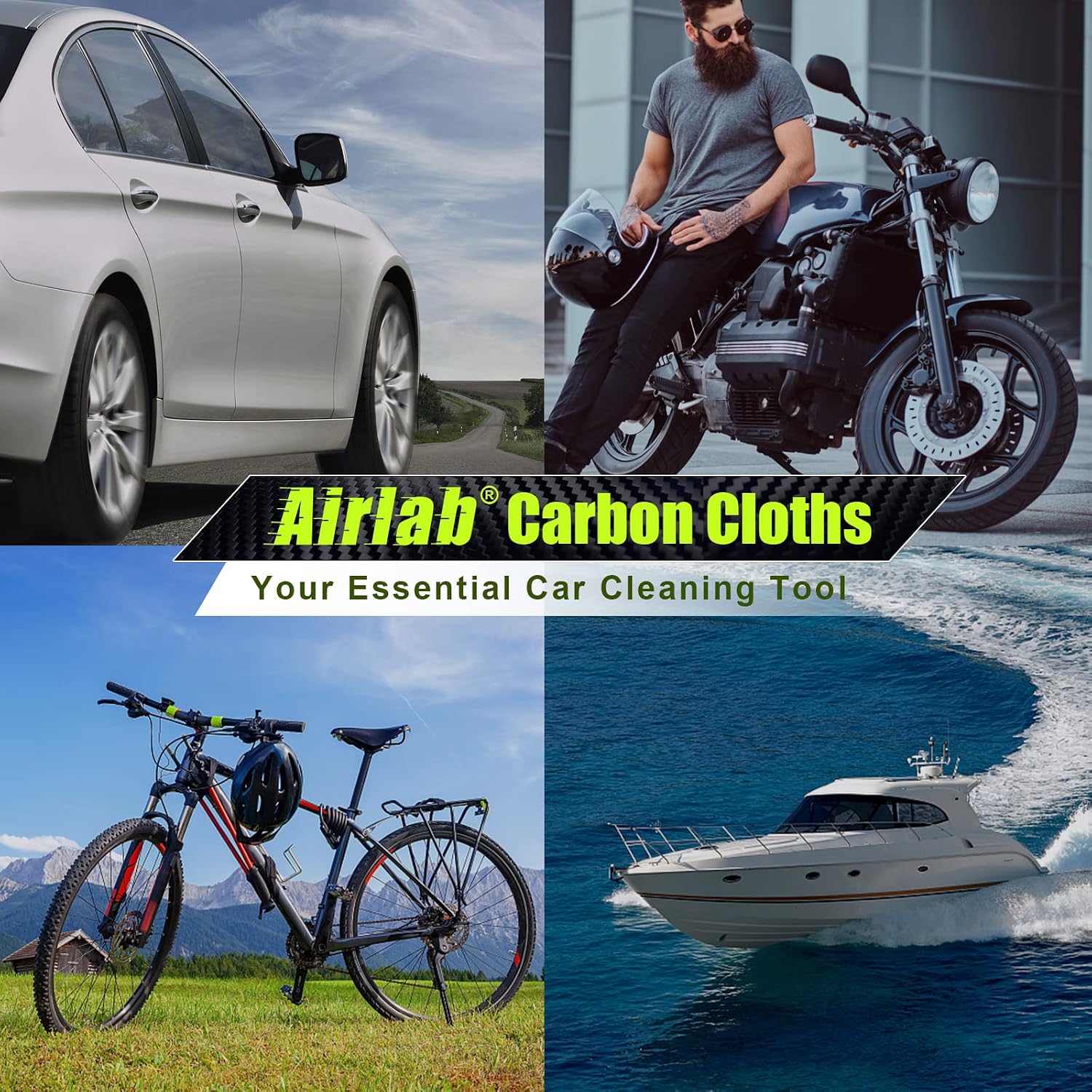 Thumbnail 6 de Airlab FG3S4-1A – ściereczki z mikrofibry 400 g/m², 50 × 40 cm, 2 szt.