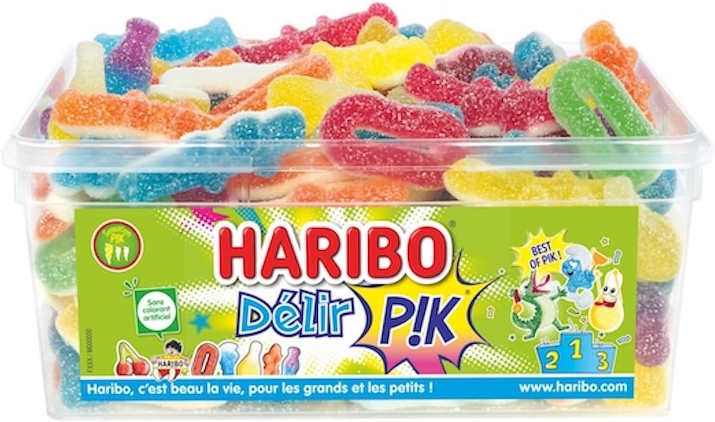 Detalle 2 de HARIBO World Mix – Assortiment de bonbons gélifiés sans colorants artificiels, boîte 900 g