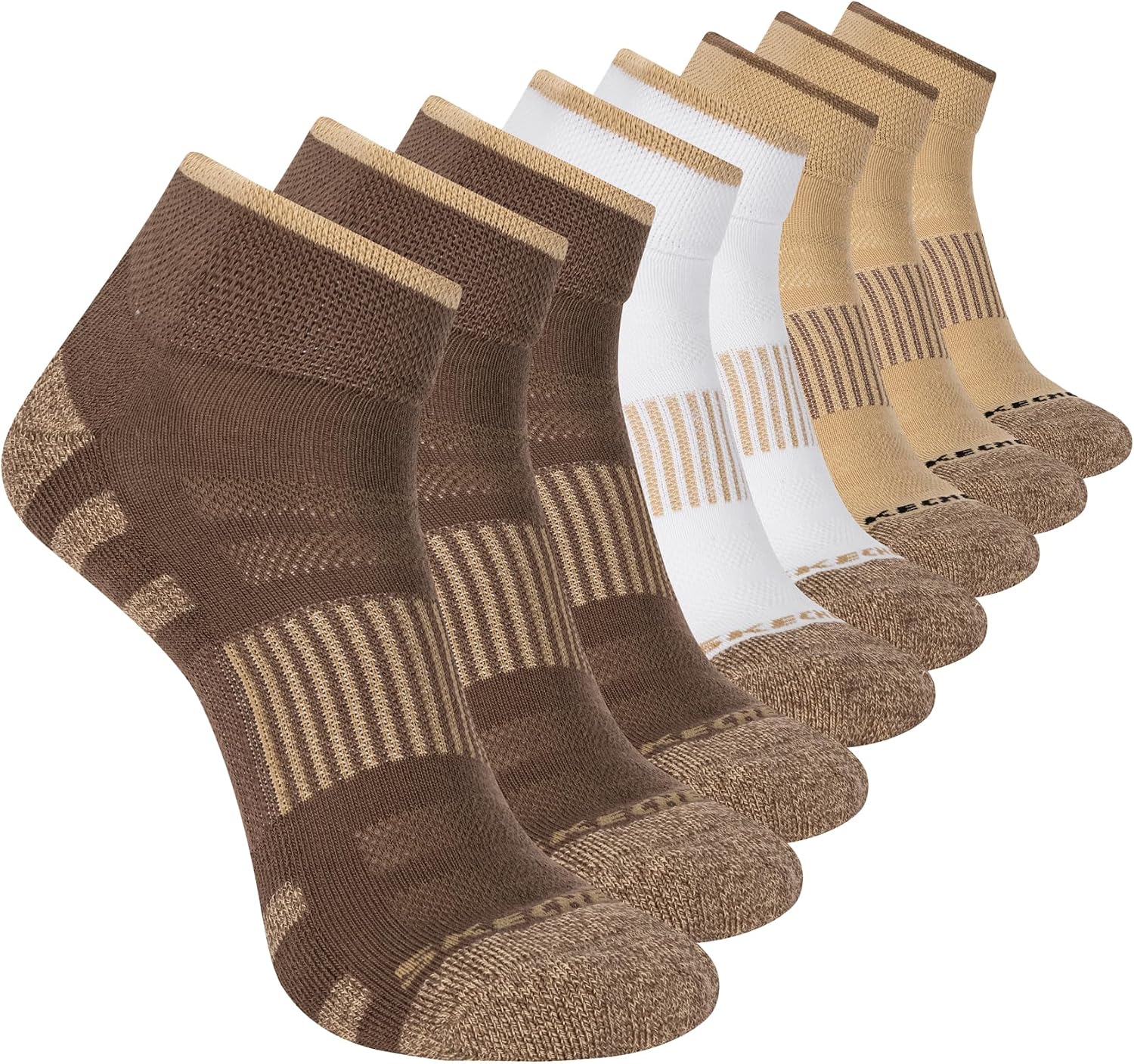 Thumbnail 6 de Skechers Men's 8-pack Work Collection Quarter Crew Socks with Extended Cushion and Mesh Ventilation