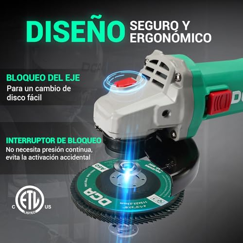 Thumbnail 2 de DCA Amoladora Angular 860W 125 mm: potencia, ligereza y control para cortes y desbaste