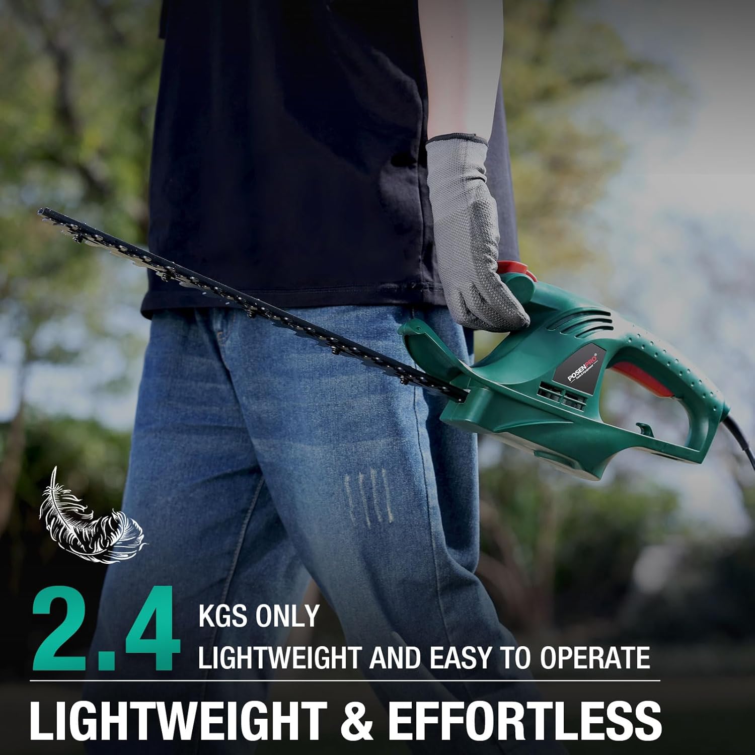 Thumbnail 4 de POSENPRO Corded Electric Hedge Trimmer 450W with 45cm Diamond Blade