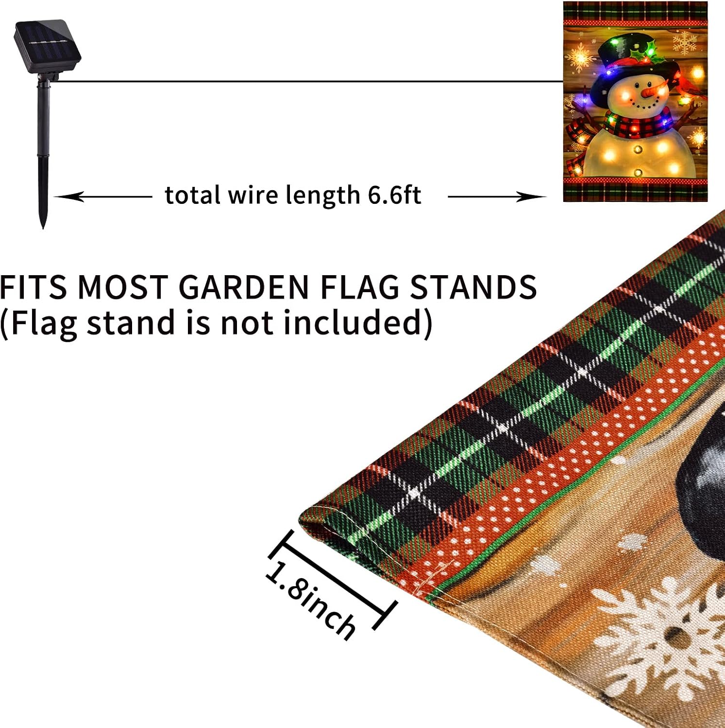 Detalle de Christmas Snowman Garden Flag 12 x 18 in