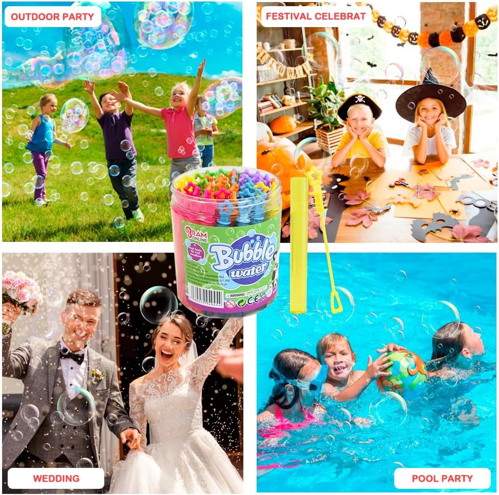 Thumbnail 2 de Ram Bubbles for Kids: 48 Star-Shaped Bubble Wands with 5ml Solution – Great Party Filler