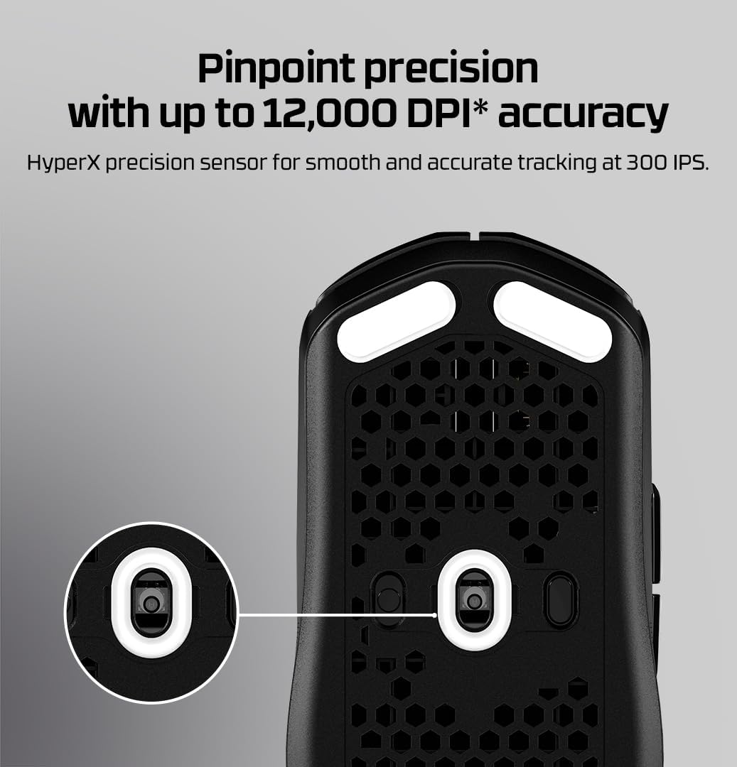 Thumbnail 3 de HyperX Pulsefire Fuse Wireless Gaming Mouse (AAA, up to 85 hours, up to 12,000 DPI, NGENUITY RGB & button remapping)