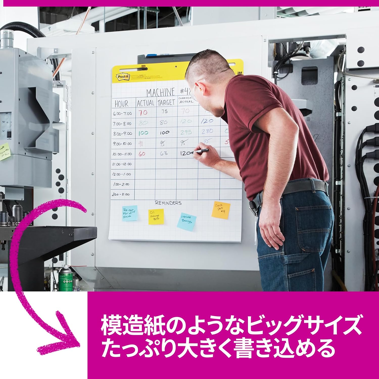 Detalle de 3M EASEL560(2) 壁掛けイーゼルパッド 白方眼 762×634mm 30枚×2パッド