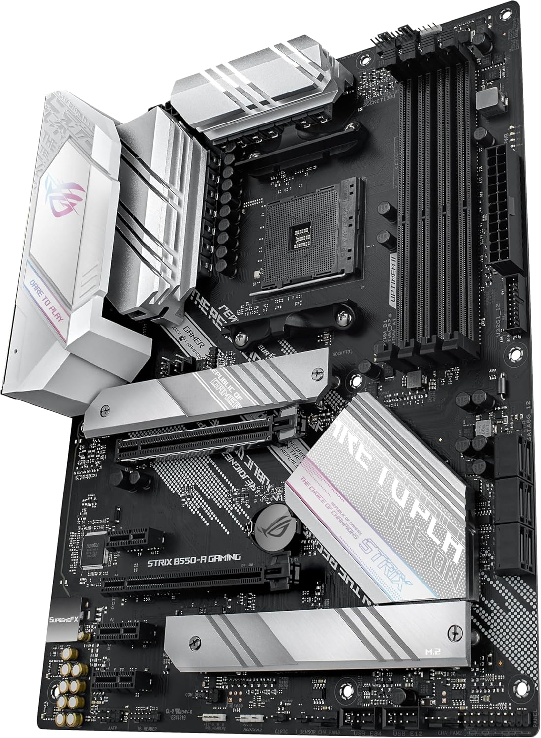 Detalle de ASUS ROG Strix B550-A Gaming (ASUS WAVE) – B550 motherboard for PCIe 4.0-ready gaming connectivity