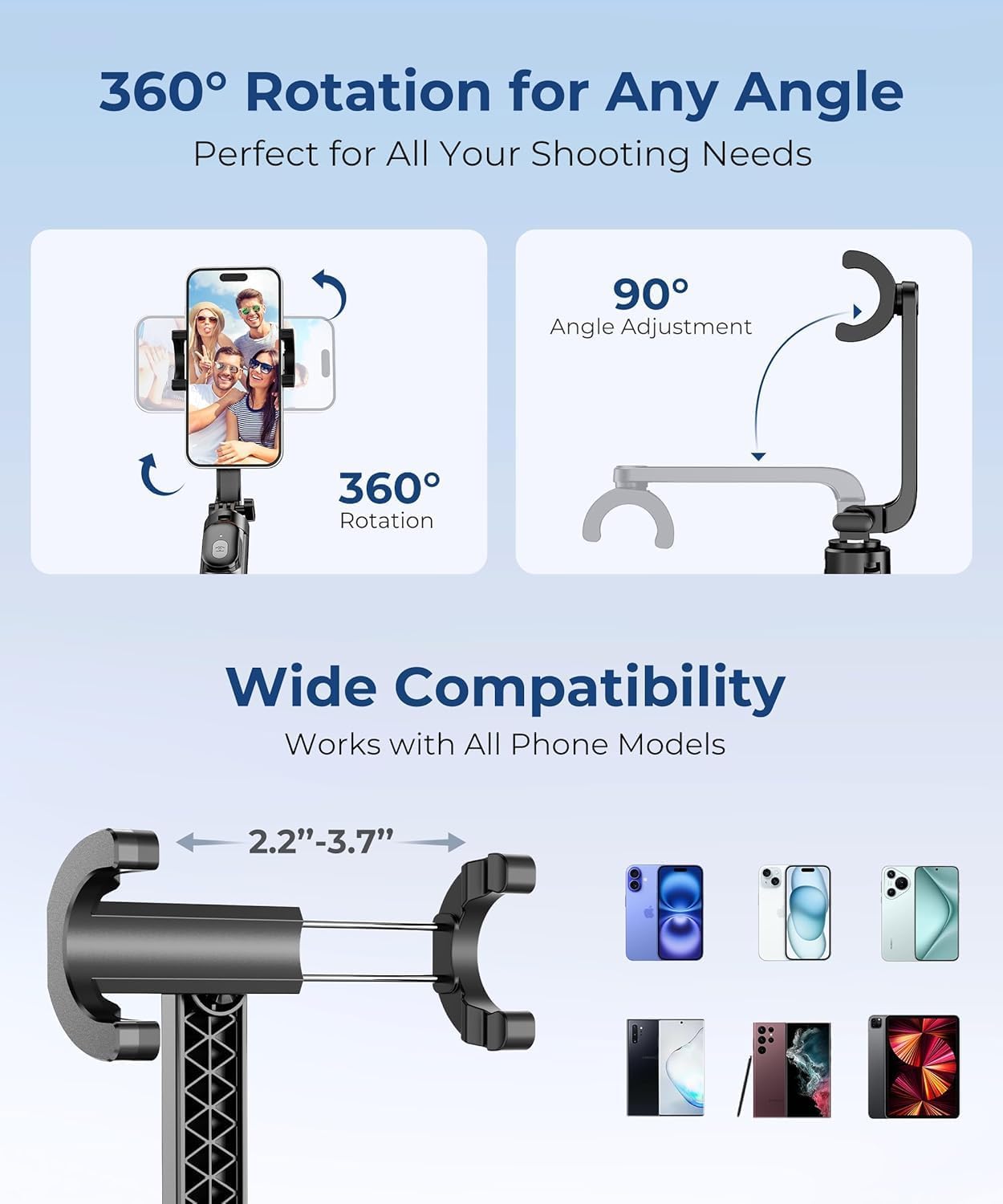 Thumbnail 3 de Fuloview 67" Selfie Stick Tripod