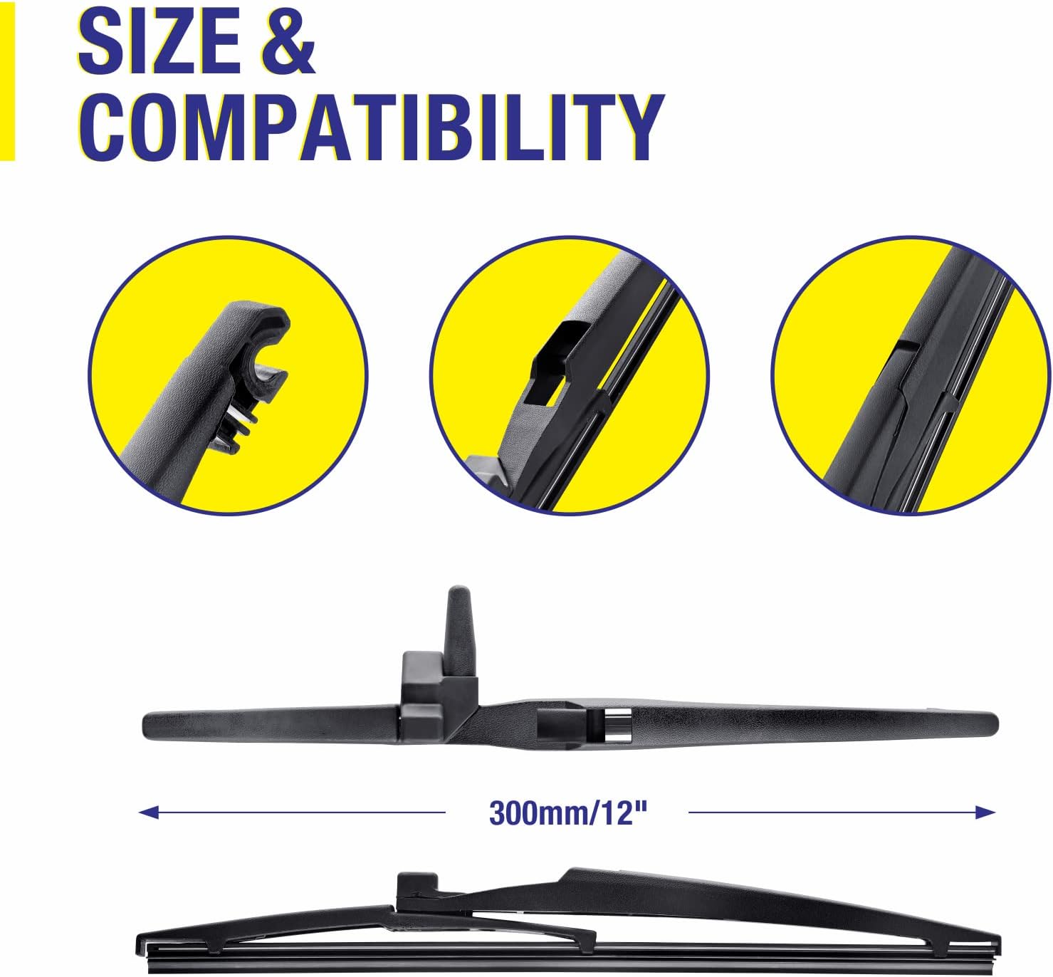 Detalle de 5 PLUS Windshield Wiper Blades Set 24" + 20" + 12"