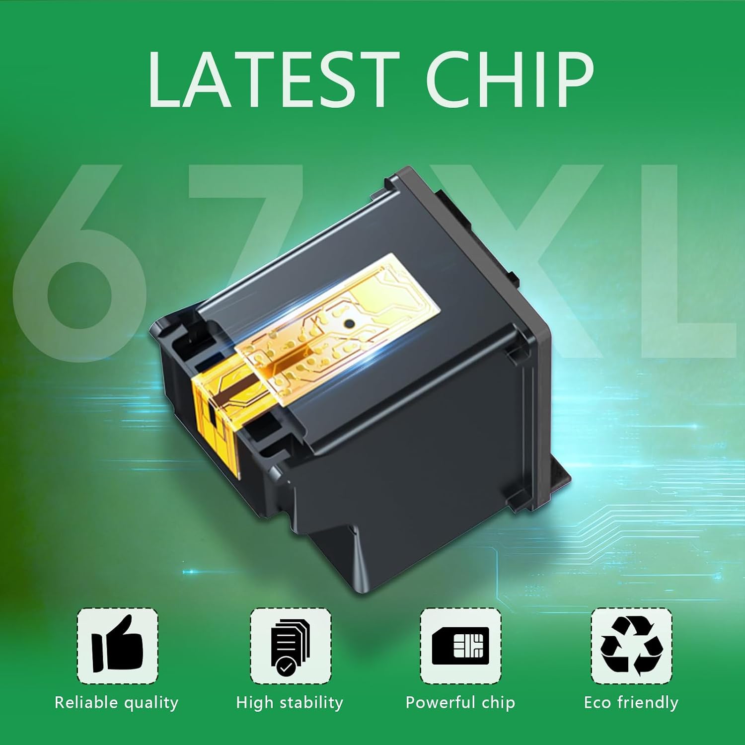 Thumbnail 4 de YATUNINK 67XL Black Ink Cartridges, 2-Pack for HP DeskJet and ENVY