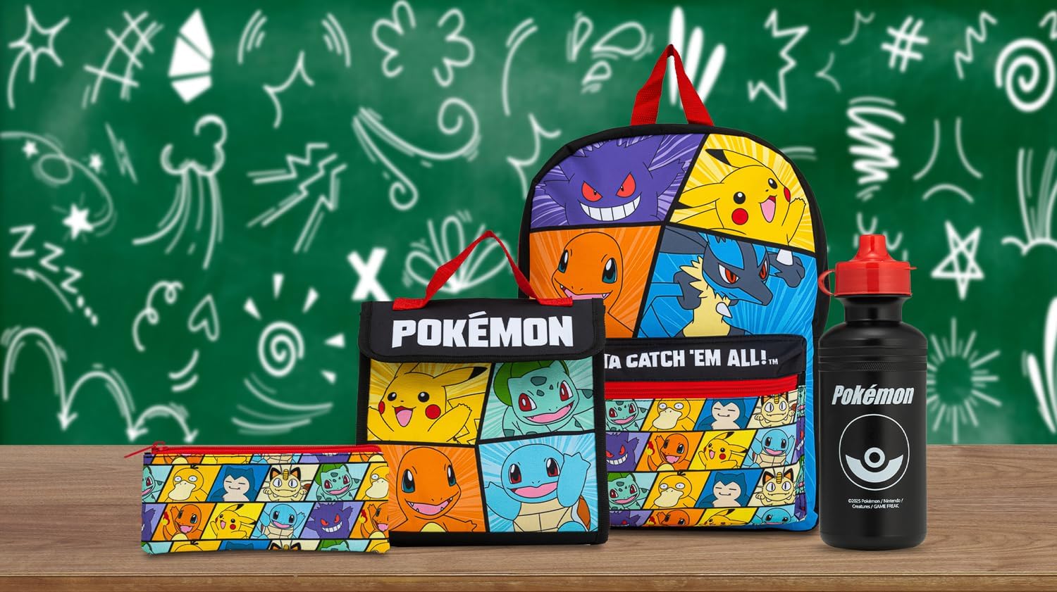 Thumbnail 6 de Pokemon Backpack 4 Piece School Set: Backpack, Lunch Box, Water Bottle & Pencil Case