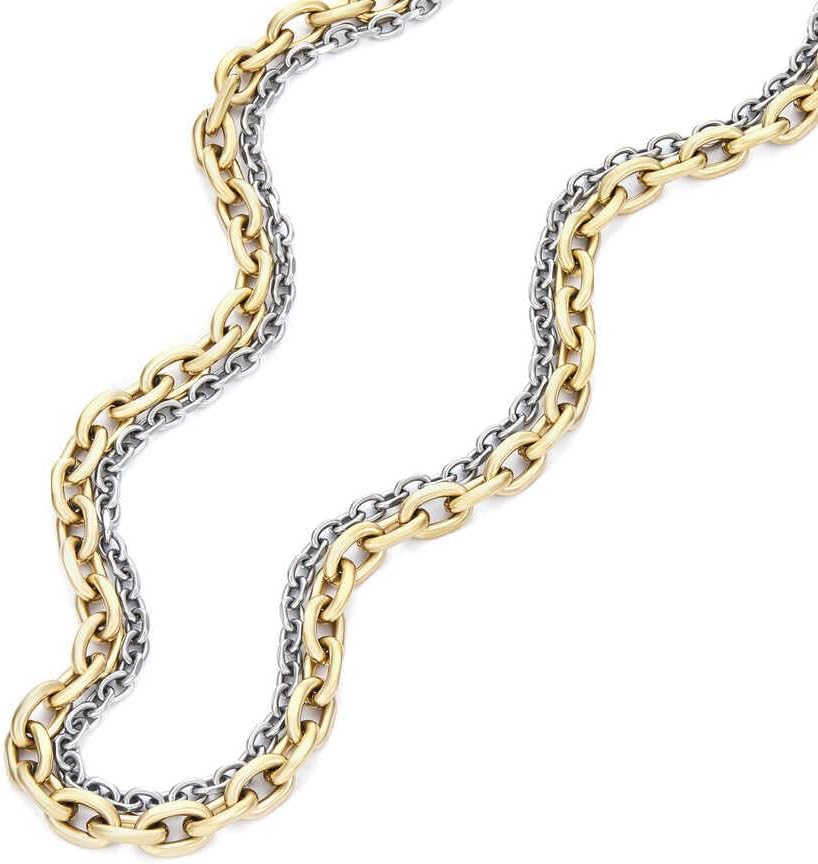 Thumbnail 2 de Armani Exchange collana da uomo in acciaio inox dorato opaco con chiusura a moschettone