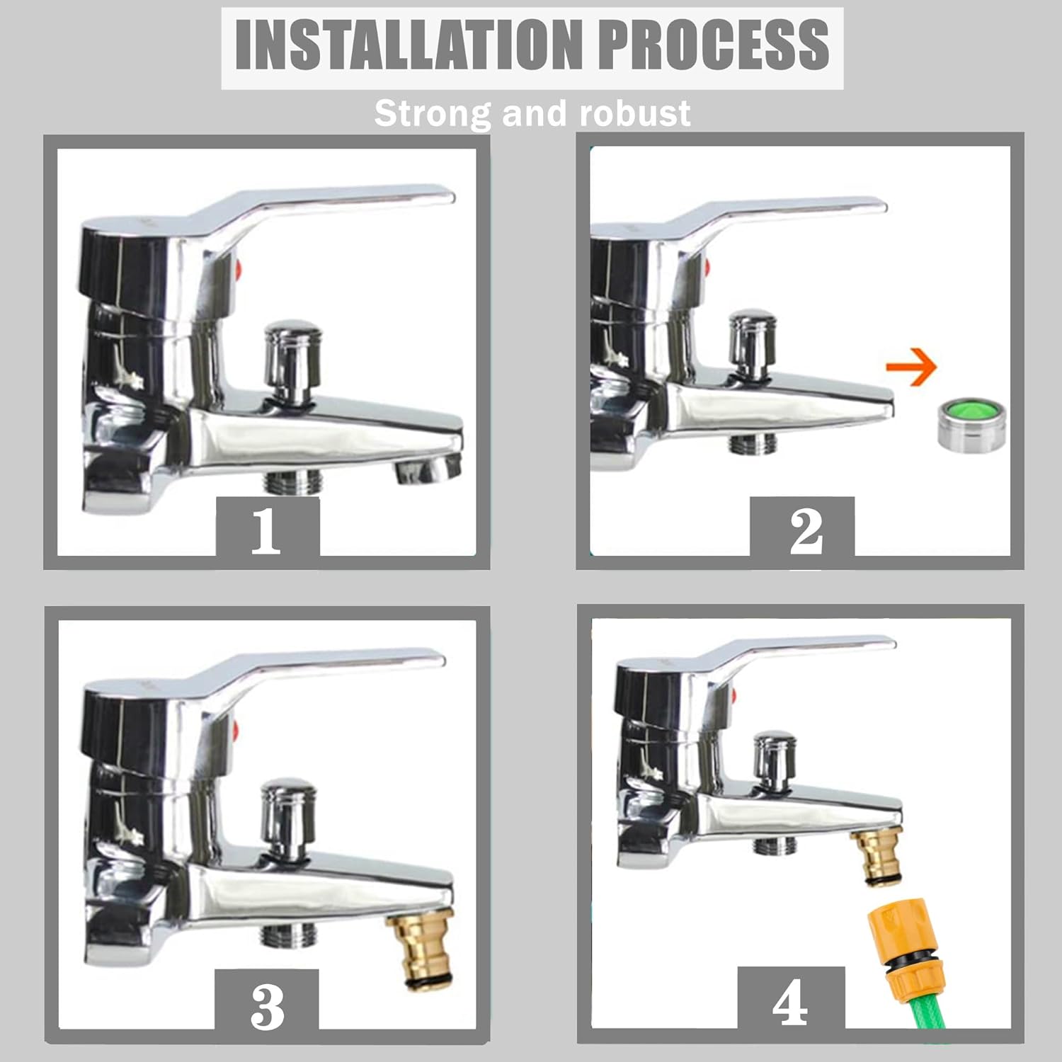 Detalle de Universal Kitchen Mixer Tap Hose Connector & End Quick Connector