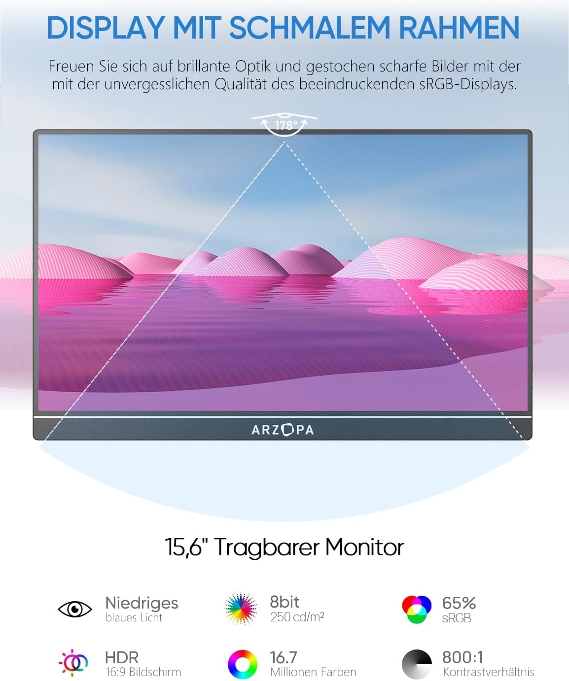 Thumbnail 2 de ARZOPA A1 Tragbarer Monitor 15,6"