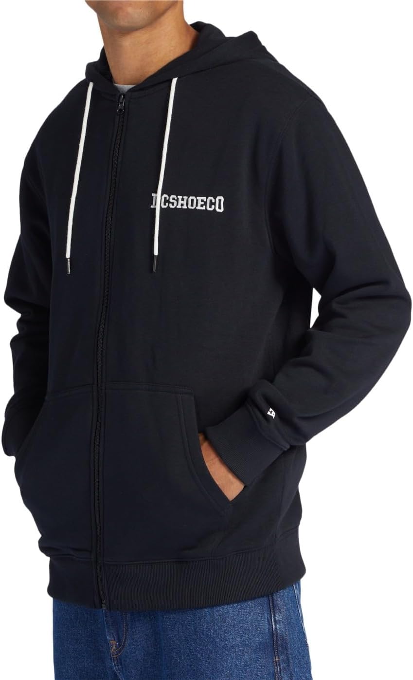 Detalle de DC Shoes Baseline ZH Sweater Homme (Lot de 1) — Sweat à capuche en molleton coton/polyester