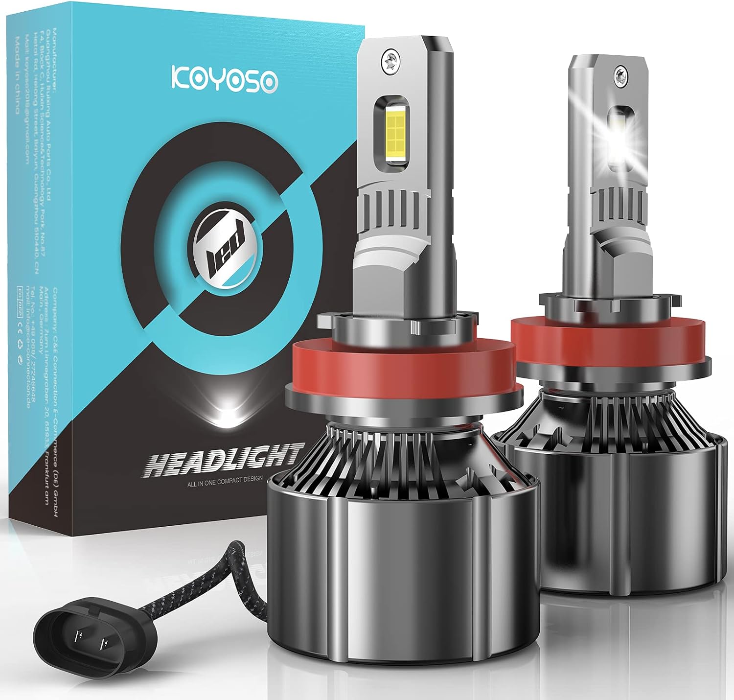 Detalle de KOYOSO H11 LED 32000LM 180W para 12V