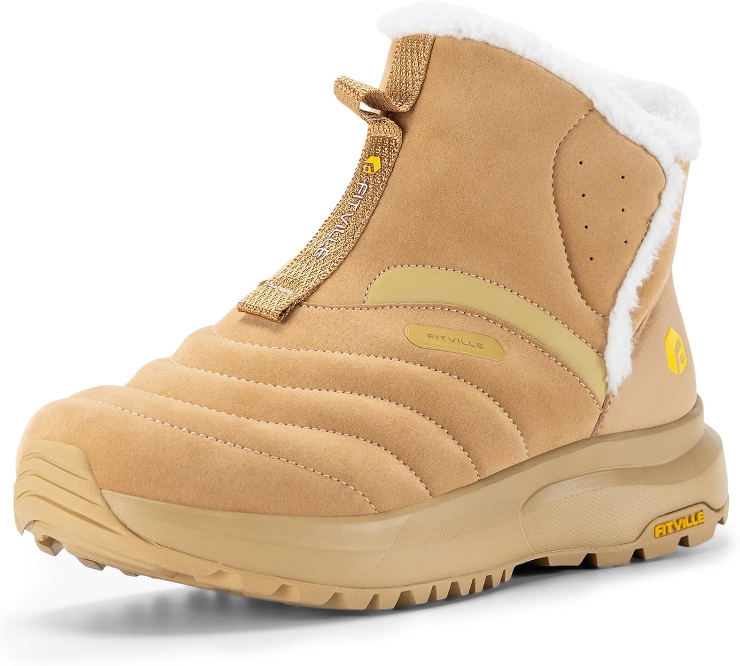Thumbnail 6 de FitVille Damen Winterstiefel Extra Weit mit Klettverschluss – Kurzschaft, rutschfeste Boots