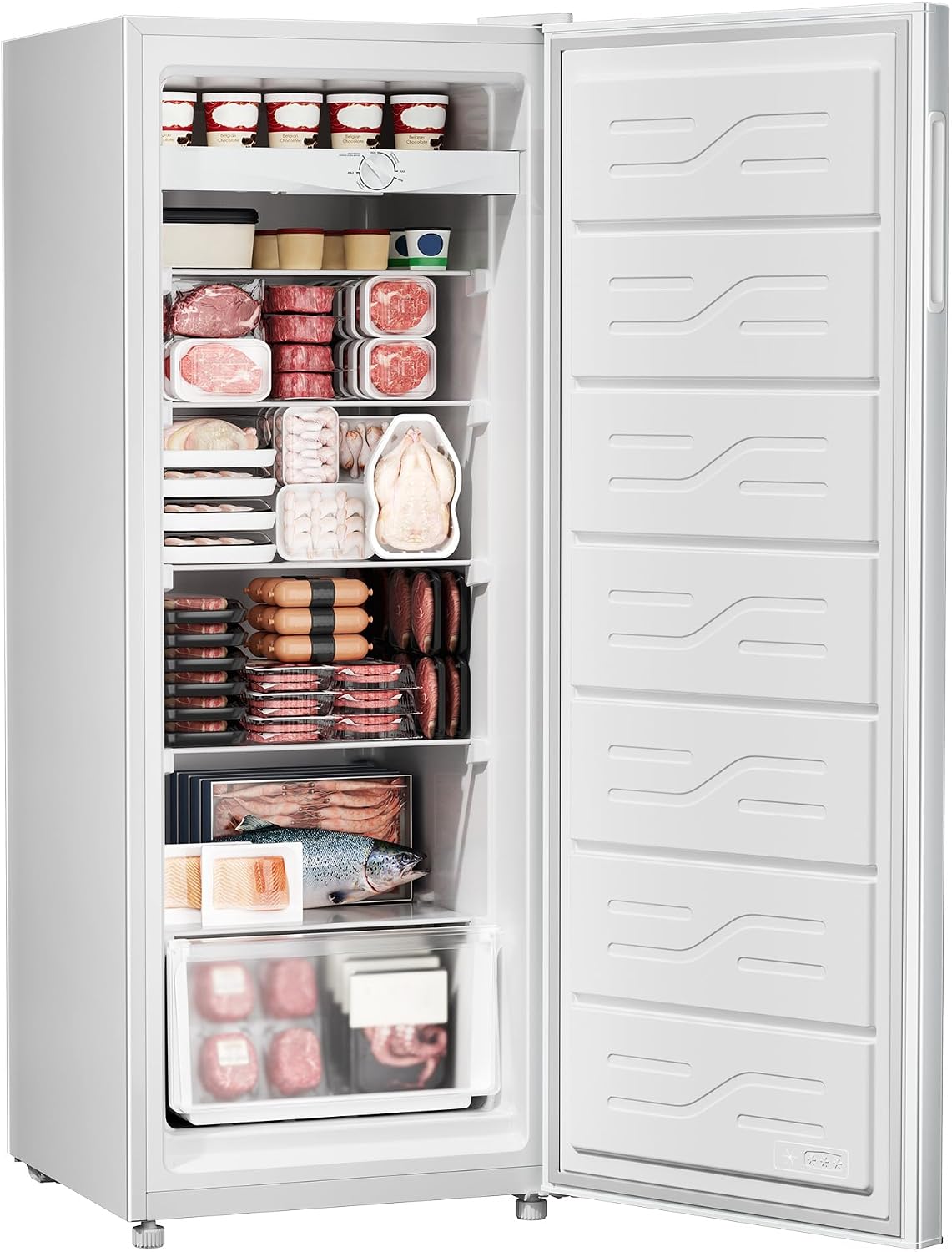 Detalle de ICEVIVAL UF003-68 7 cu. ft. Convertible Upright Freezer with 5 Shelves