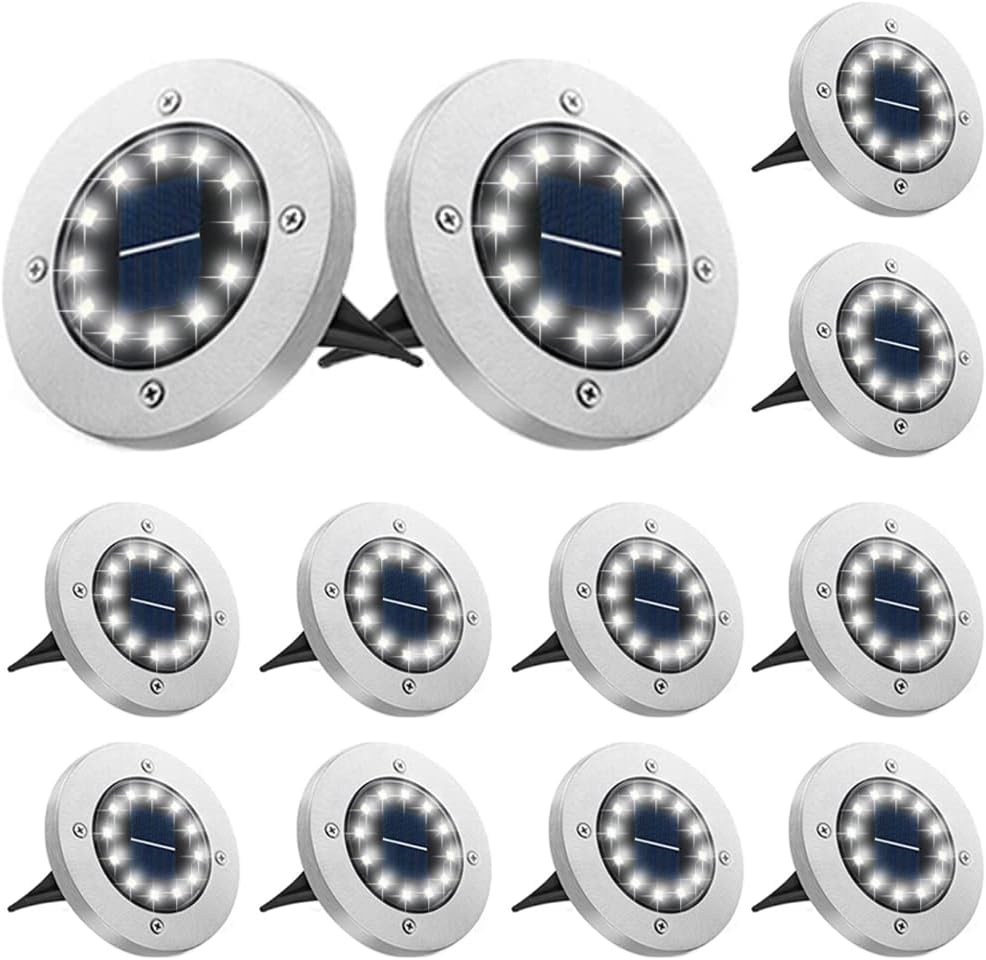 Thumbnail 6 de Bowfar 16er Set Solar-Bodenleuchten außen mit 12 LEDs, 3000K & IP65